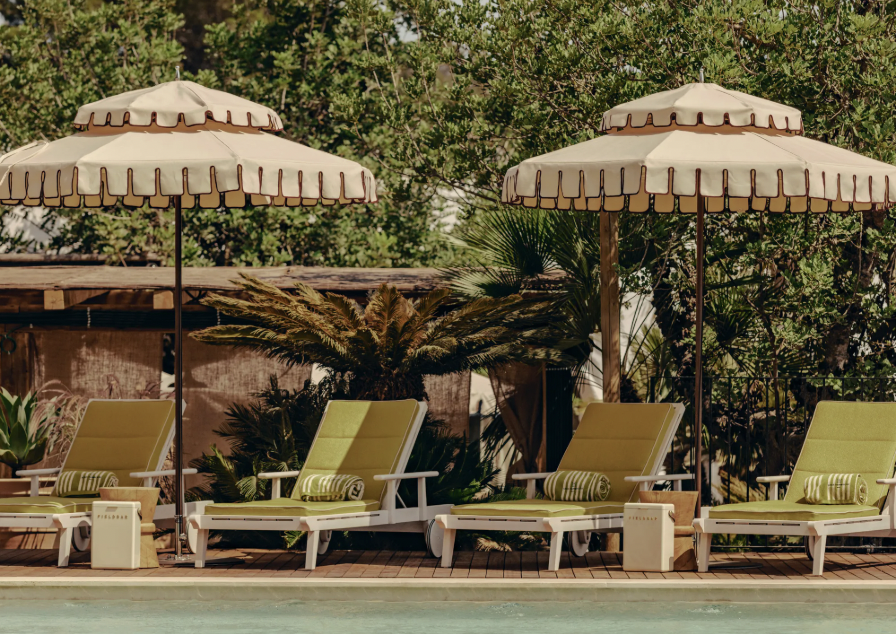 Poolside lounge in Ibiza