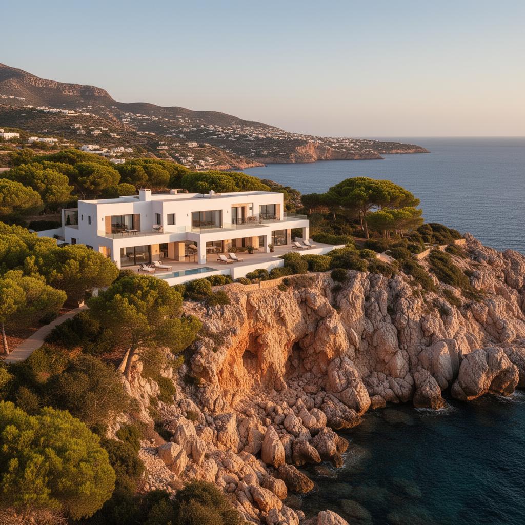 Spectacular 6-Bed Cliffside Villa, Es Cubells Natural Park